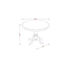 Set da pranzo 3 pezzi con piano in legno massello finitura lino bianco - 4 posti