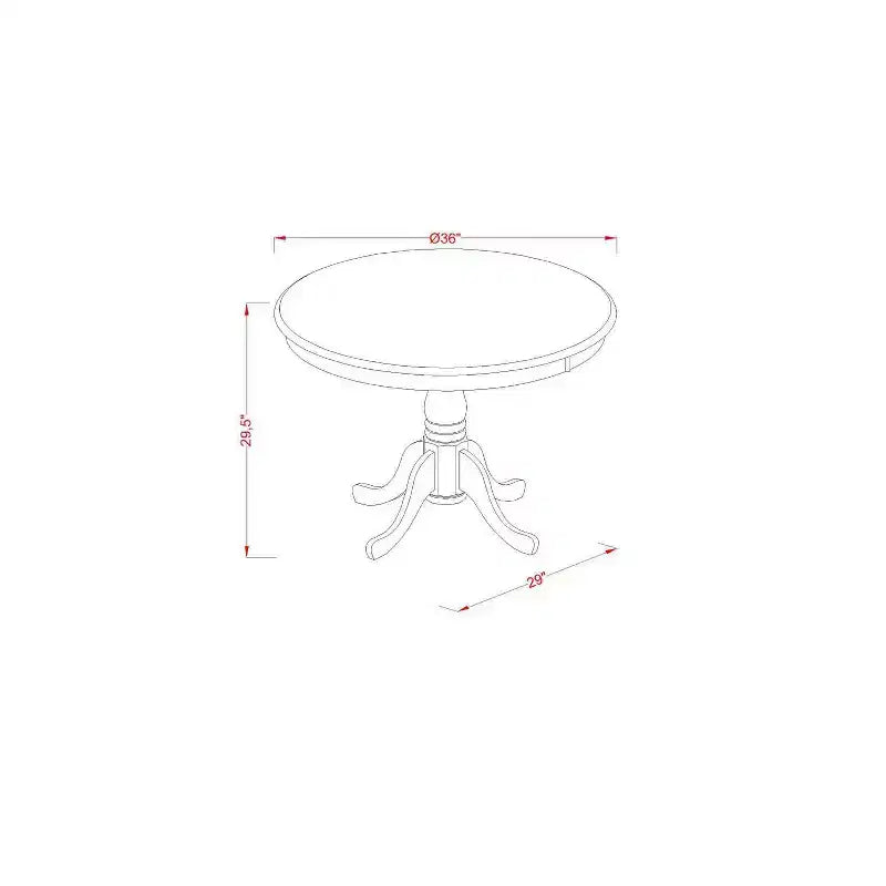 Set da pranzo 3 pezzi con piano in legno massello finitura lino bianco - 4 posti