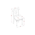HomeStock Set da Pranzo Rotondo da 3 Pezzi, Tavolo con Piano in Legno Massello Finitura Nera e Ciliegio e 2 Sedie