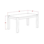 HomeStock 7-Piece Sand Blasted Black Finish Solid Wood Top Dining Table with 6 Chairs