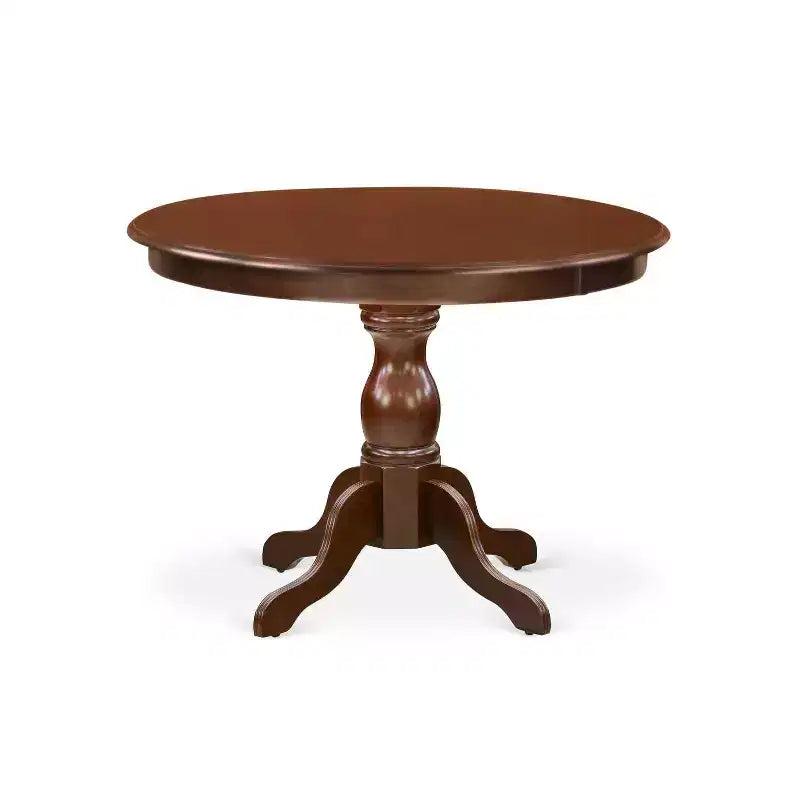 3-Piece Mahogany Finish Solid Wood Top - Dining Room Set - Seats 4