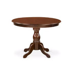 3-Piece Mahogany Finish Solid Wood Top - Dining Room Set - Seats 4