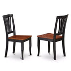 Vintage 3 Piece Dinette Set - Round Table & 2 Chairs - Black Cherry Finish - Home Kitchen Dining Room