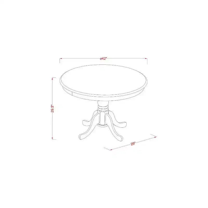 Set tavolo da pranzo rotondo 42 pollici