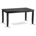 Modern 7-Piece Dinette Set - Kitchen Table & 6 Chairs - Rectangular Dining Room Set - Black Finish