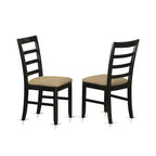 Modern 7-Piece Dinette Set - Kitchen Table & 6 Chairs - Rectangular Dining Room Set - Black Finish
