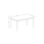 Modern 7-Piece Dinette Set - Kitchen Table & 6 Chairs - Rectangular Dining Room Set - Black Finish