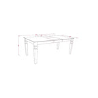 Set da pranzo rettangolare con 4 sedie e panca - Set da cucina da 6 pezzi