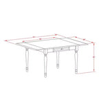 HomeStock Set da Pranzo 5 Pezzi con Piano in Legno Massello Finitura Rovere Naturale - con Alette Abbattibili - 4 Posti a Sedere