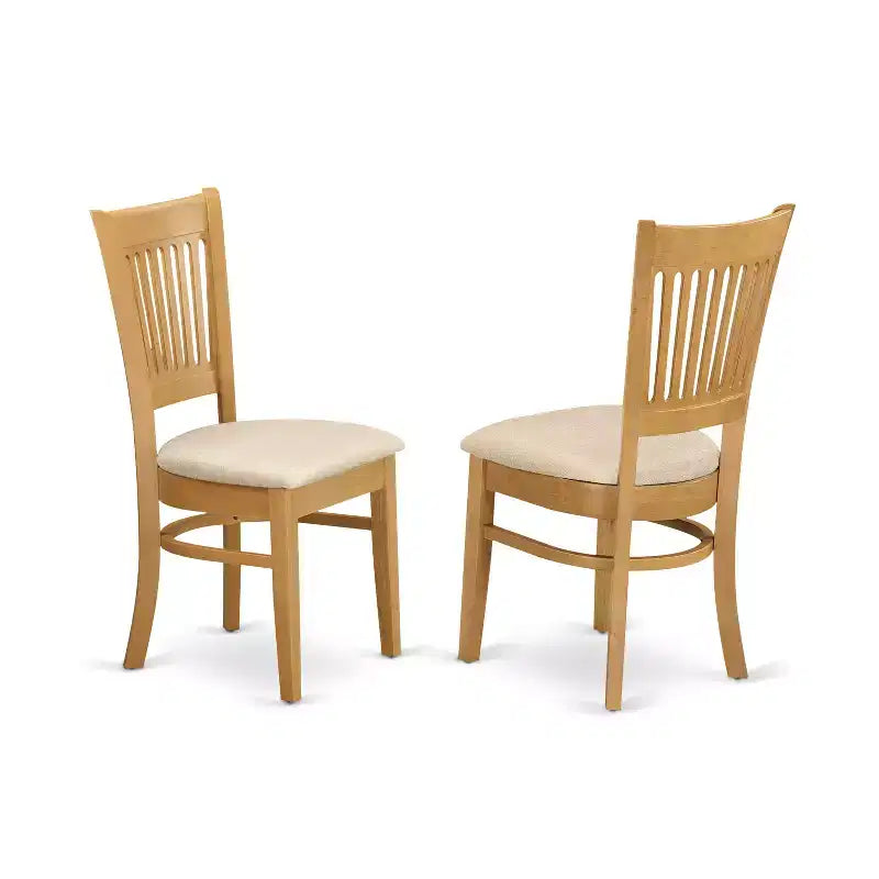 Set da pranzo 5 pezzi in legno massello con finitura in rovere naturale - 4 posti a sedere