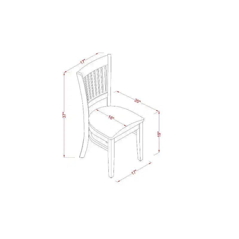 Set da pranzo 5 pezzi in legno massello con finitura in rovere naturale - 4 posti a sedere