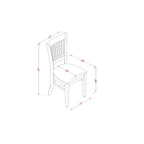Set da pranzo 5 pezzi in legno massello con finitura in rovere naturale - 4 posti a sedere