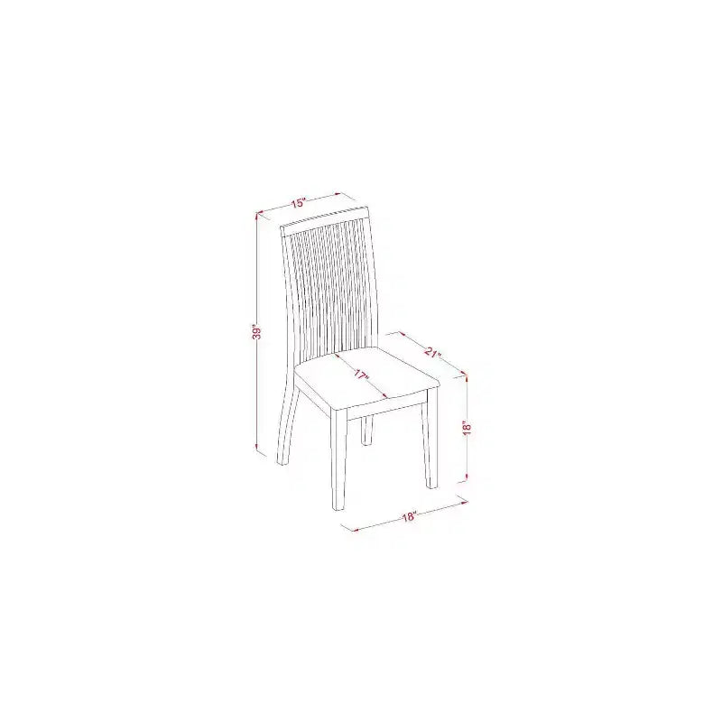 HomeStock tavolo da pranzo da 5 pezzi con piano in legno massello con finitura lino bianco e 4 sedie con schienale a doghe