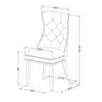 Set tavolo da pranzo HomeStock 3 pezzi con piano quadrato in legno massello finitura mogano