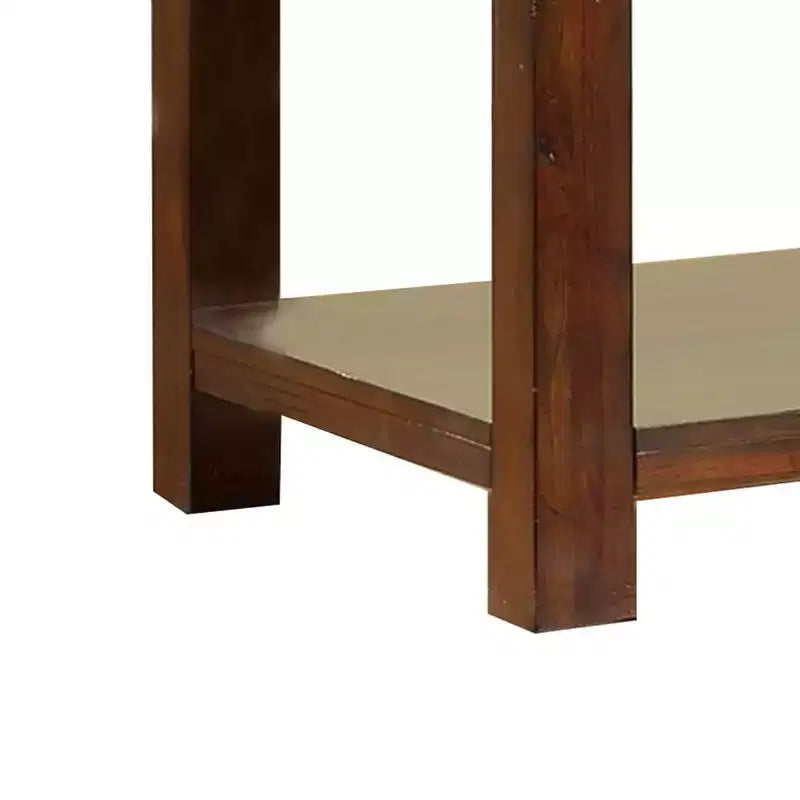Tavolino sagomato Royal Hampton con ripiano inferiore aperto, ciliegio scuro