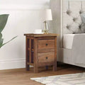 Nightstand Brown Solid Mahogany Wood 15.7x11.8x20.1 in