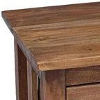 Comodino Marrone in Legno Massello di Mogano 40x30x51 cm