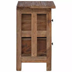 Comodino Marrone in Legno Massello di Mogano 40x30x51 cm