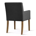 Set of 6 Upholstered Dining Chairs with Arms, Modern Linen Armchairs with Wooden Legs, Accent Chairs for Dining Room, Living Room - Panipeachy