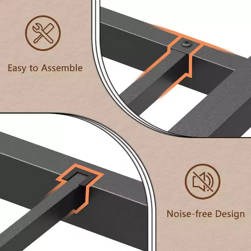 Twin Size Kids Platform Bed Frame with Upholstered Storage Headboard RGB LED Lights Built In Charging Station USB Ports No Box Spring Needed Metal Bed