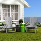 NAYSAYE Patio Chaise Lounge Adirondack Chair 4-Piece Foldable Recliner with Cup Holder 400 LBS Capacity for Backyard Garden, 22.3*30*36.4