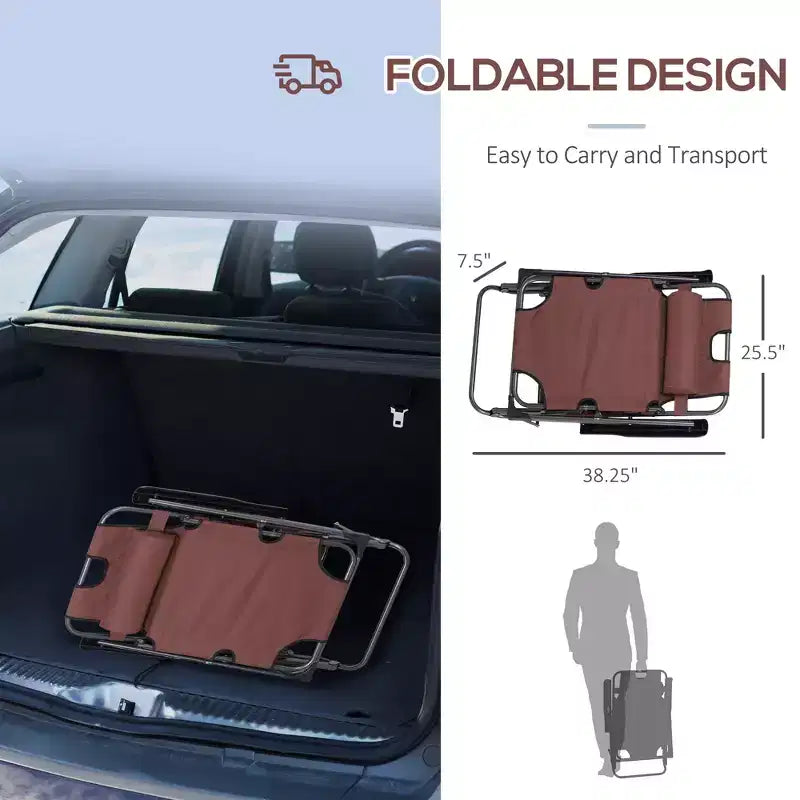 Sedia a sdraio pieghevole per esterni, sedia prendisole 2 in 1 con cuscino e tasca, sedia da piscina regolabile per spiaggia, patio, prato, ponte
