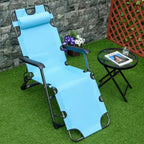 Sedia a sdraio pieghevole per esterni, sedia prendisole 2 in 1 con cuscino e tasca, sedia da piscina regolabile per spiaggia, patio, prato, ponte