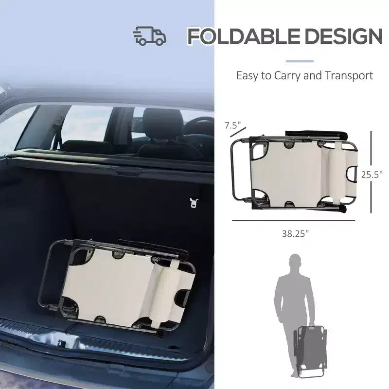 Sedia a sdraio pieghevole per esterni, sedia prendisole 2 in 1 con cuscino e tasca, sedia da piscina regolabile per spiaggia, patio, prato, ponte