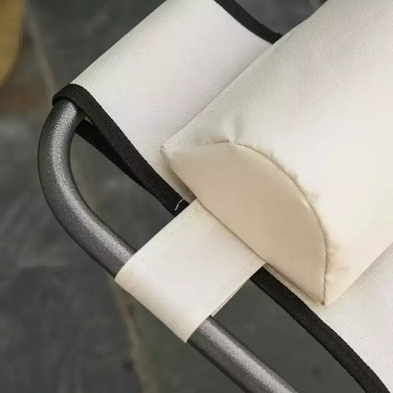 Sedia a sdraio pieghevole per esterni, sedia prendisole 2 in 1 con cuscino e tasca, sedia da piscina regolabile per spiaggia, patio, prato, ponte