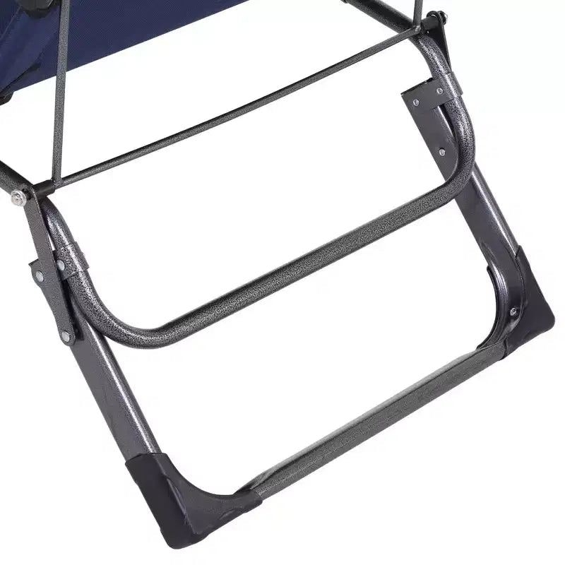 Sedia a sdraio pieghevole per esterni, sedia prendisole 2 in 1 con cuscino e tasca, sedia da piscina regolabile per spiaggia, patio, prato, ponte