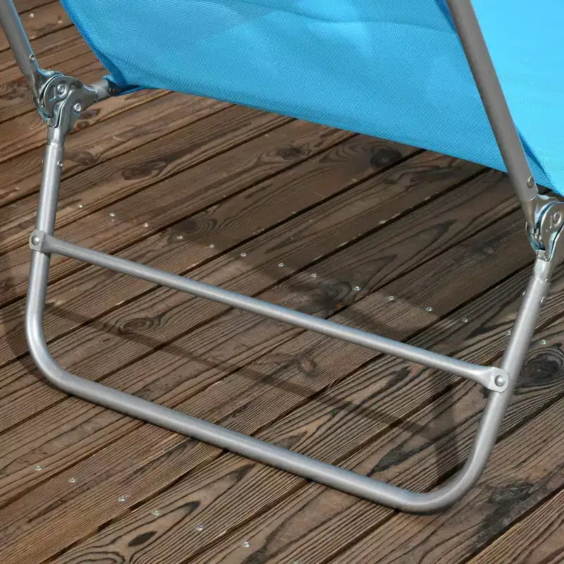 2 Piece Folding Chaise Lounge Chairs, Pool Sun Tanning Chairs with Reclining Back, Breathable Mesh Seat, Headrest for Beach, Patio
