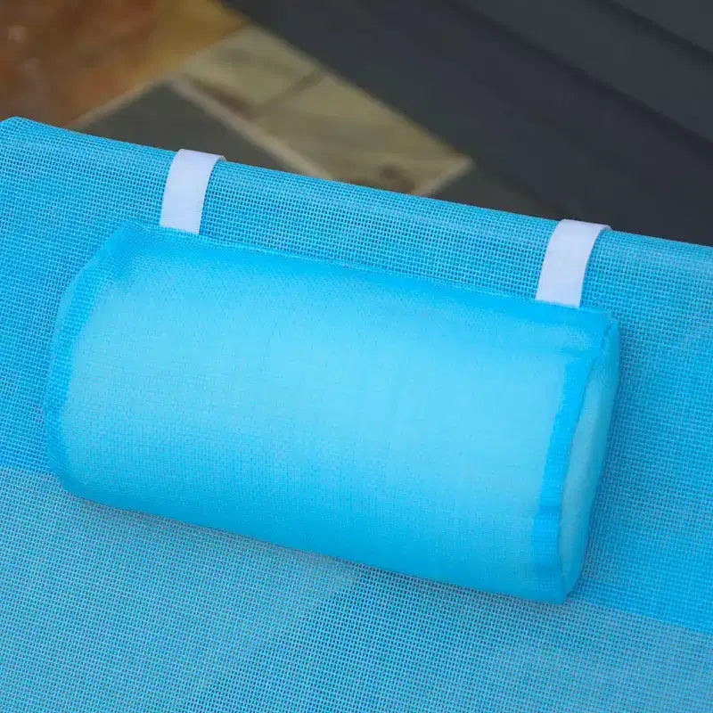 Sedie a sdraio pieghevoli per piscina, sedie da esterno per prendere il sole con cuscino, schienale reclinabile, telaio in acciaio e rete traspirante per spiaggia, patio