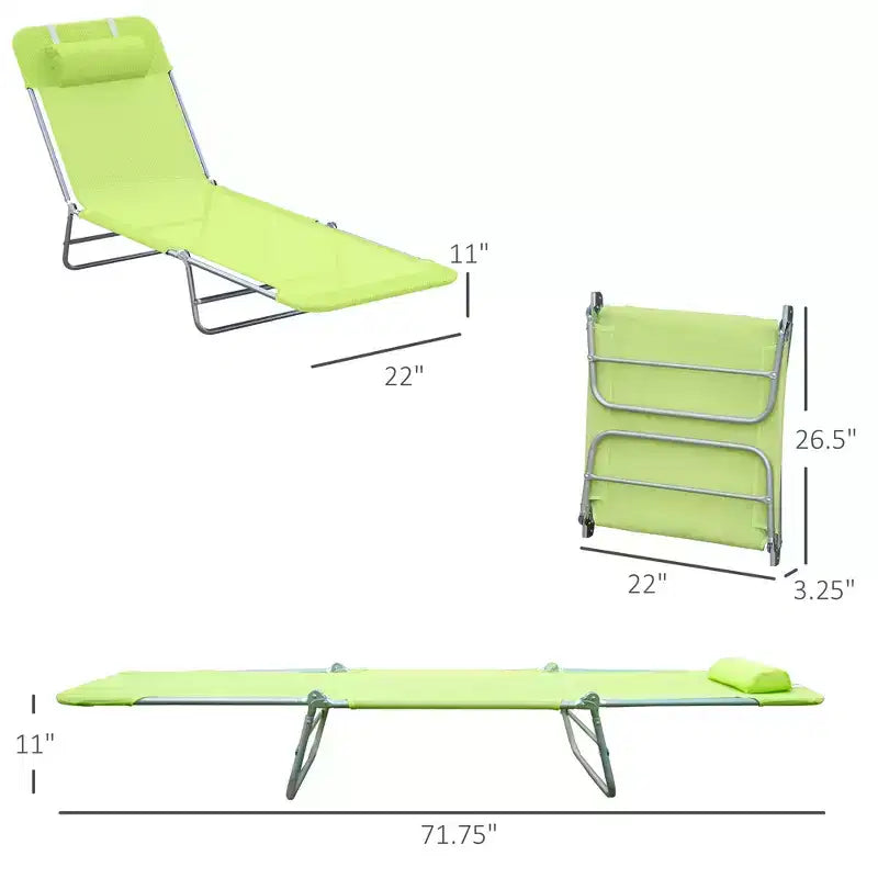 Sedie a sdraio pieghevoli per piscina, sedie da esterno per prendere il sole con cuscino, schienale reclinabile, telaio in acciaio e rete traspirante per spiaggia, patio