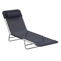 Folding Chaise Lounge Pool Chairs, Outdoor Sun Tanning Chairs with Pillow, Reclining Back, Steel Frame & Breathable Mesh for Beach, Patio