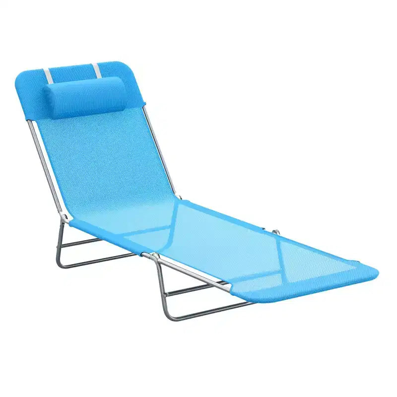 Sedie a sdraio pieghevoli per piscina, sedie da esterno per prendere il sole con cuscino, schienale reclinabile, telaio in acciaio e rete traspirante per spiaggia, patio