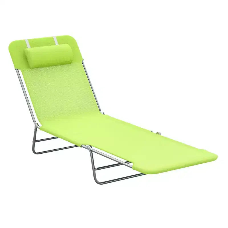 Sedie a sdraio pieghevoli per piscina, sedie da esterno per prendere il sole con cuscino, schienale reclinabile, telaio in acciaio e rete traspirante per spiaggia, patio