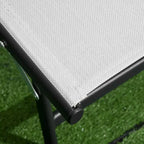 Chaise Lounge Outdoor, 2 Piece Lounge Chair with Wheelsning Chair with 5 Adjustable Positions for Patio, Beach, Pool