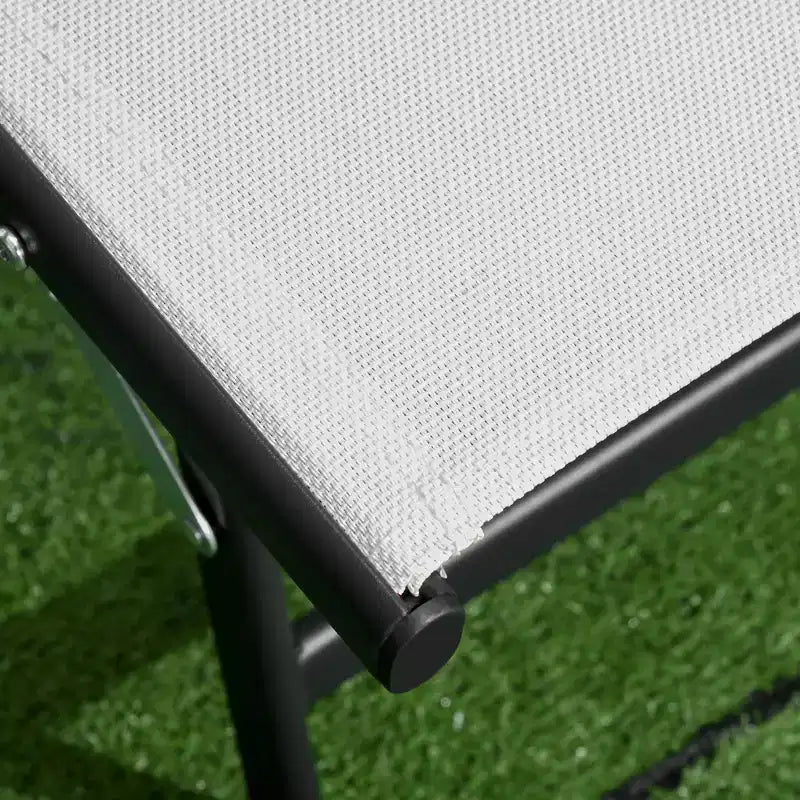 Chaise Lounge Outdoor, 2 Piece Lounge Chair with Wheelsning Chair with 5 Adjustable Positions for Patio, Beach, Pool
