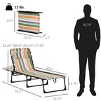 Foldable Chaise Lounge, 3-Position Reclining Back, Portable design and Breathable Mesh for Poolside, Camping