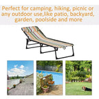 Foldable Chaise Lounge, 3-Position Reclining Back, Portable design and Breathable Mesh for Poolside, Camping