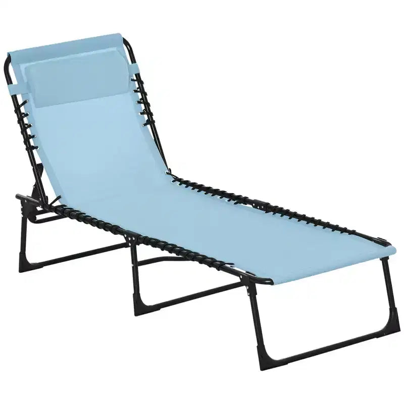 Sdraio Pieghevole, Schienale Reclinabile in 3 Posizioni, Design Portatile e Rete Traspirante per Piscina e Campeggio