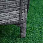 Sdraio in vimini, schienale regolabile in 4 posizioni e cuscini per esterni, lettino prendisole in rattan PE per bordo piscina, balcone o giardino