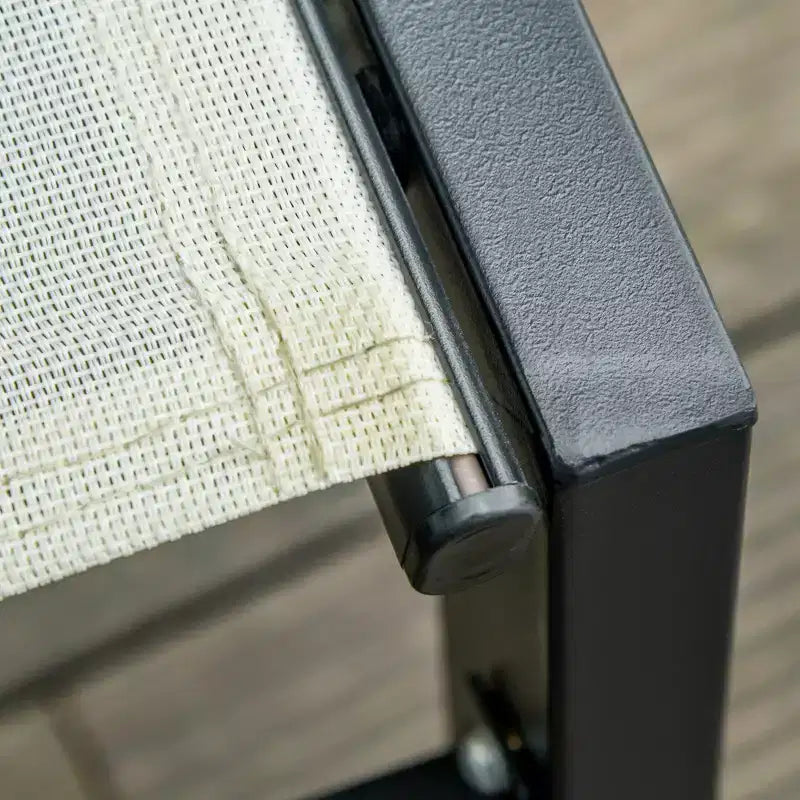 Chaise longue da esterno con ruote, reclinabile in cinque posizioni per prendere il sole, struttura in acciaio, tessuto traspirante per spiaggia, patio