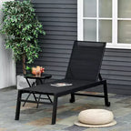 Chaise longue da esterno con ruote, reclinabile in cinque posizioni per prendere il sole, struttura in acciaio, tessuto traspirante per spiaggia, patio