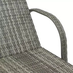 Outdoor Chaise Lounge, 5-Level Adjustable Backrest Rattan Pool Lounge Chair with Wheels, Cushion & Headrest