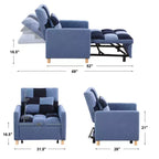 Poltrona Letto Trasformabile Moderna Okak con Letto Estraibile, Poltrona Imbottita per Soggiorno, Camera da Letto, Ufficio