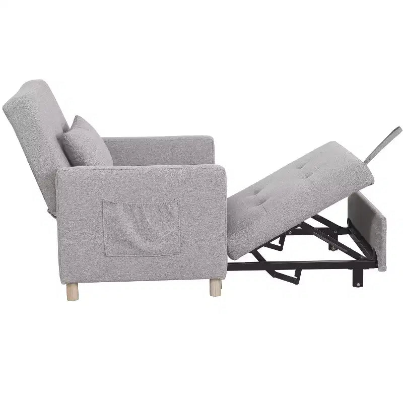 Poltrona Letto Trasformabile Moderna Okak con Letto Estraibile, Poltrona Imbottita per Soggiorno, Camera da Letto, Ufficio