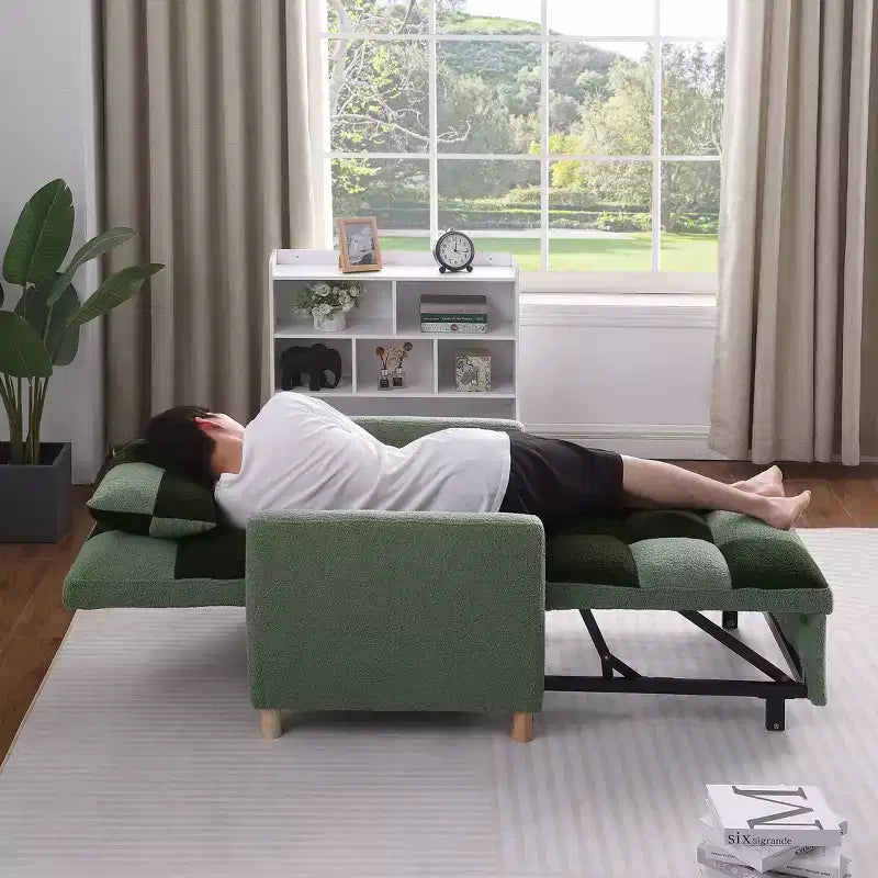 Poltrona Letto Trasformabile Moderna Okak con Letto Estraibile, Poltrona Imbottita per Soggiorno, Camera da Letto, Ufficio