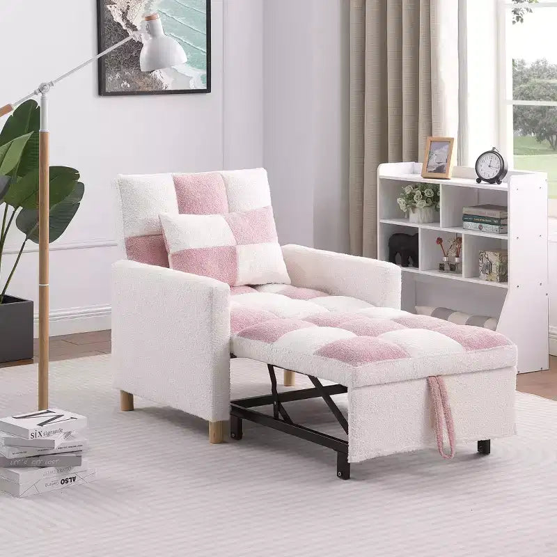 Poltrona Letto Trasformabile Moderna Okak con Letto Estraibile, Poltrona Imbottita per Soggiorno, Camera da Letto, Ufficio