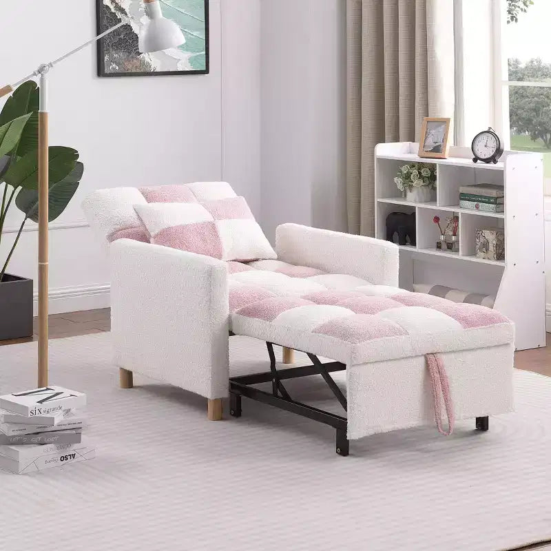 Poltrona Letto Trasformabile Moderna Okak con Letto Estraibile, Poltrona Imbottita per Soggiorno, Camera da Letto, Ufficio